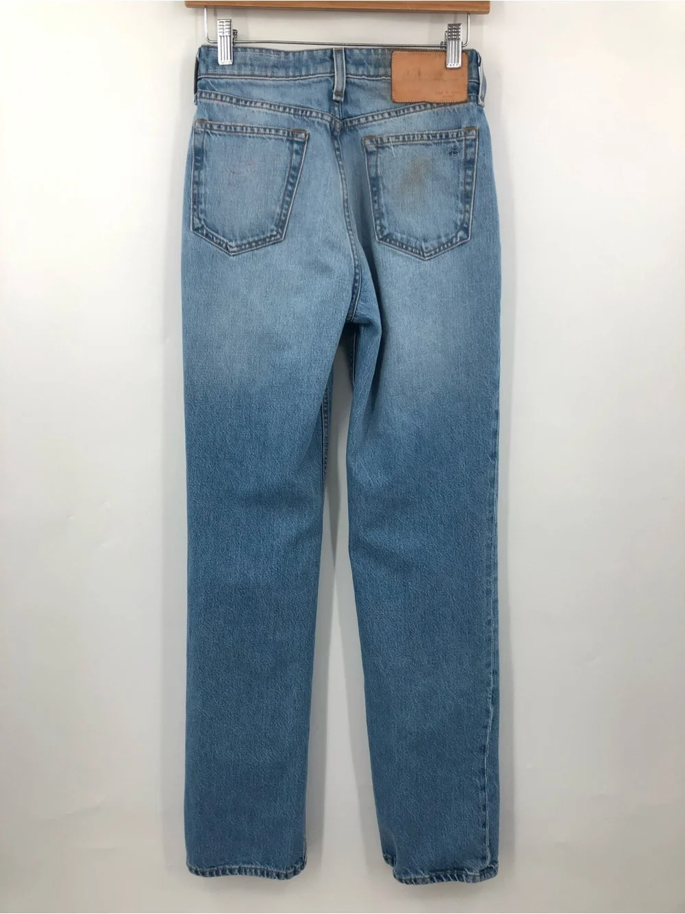 Rag & Bone Tulip Alex High-rise Straight 0914 denim 24 tulip light blue cotton